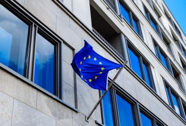 Bandeira UE em edificicio